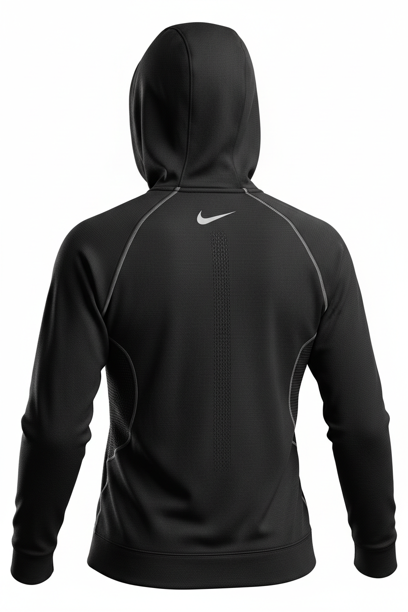 Black Hoodie Back View