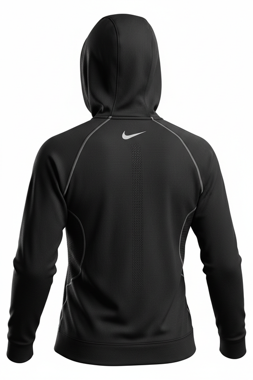 Black Hoodie Back View